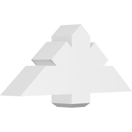 Ekena Millwork Kennewick Architectural Grade PVC Gable Bracket, 36"W x 15"H x 6"D x 6"F, 10/12 Pitch GBP036X15X0606KEN00
